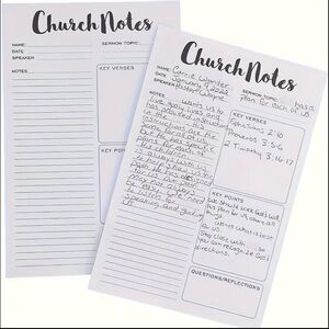 Church Notes Notepad Set